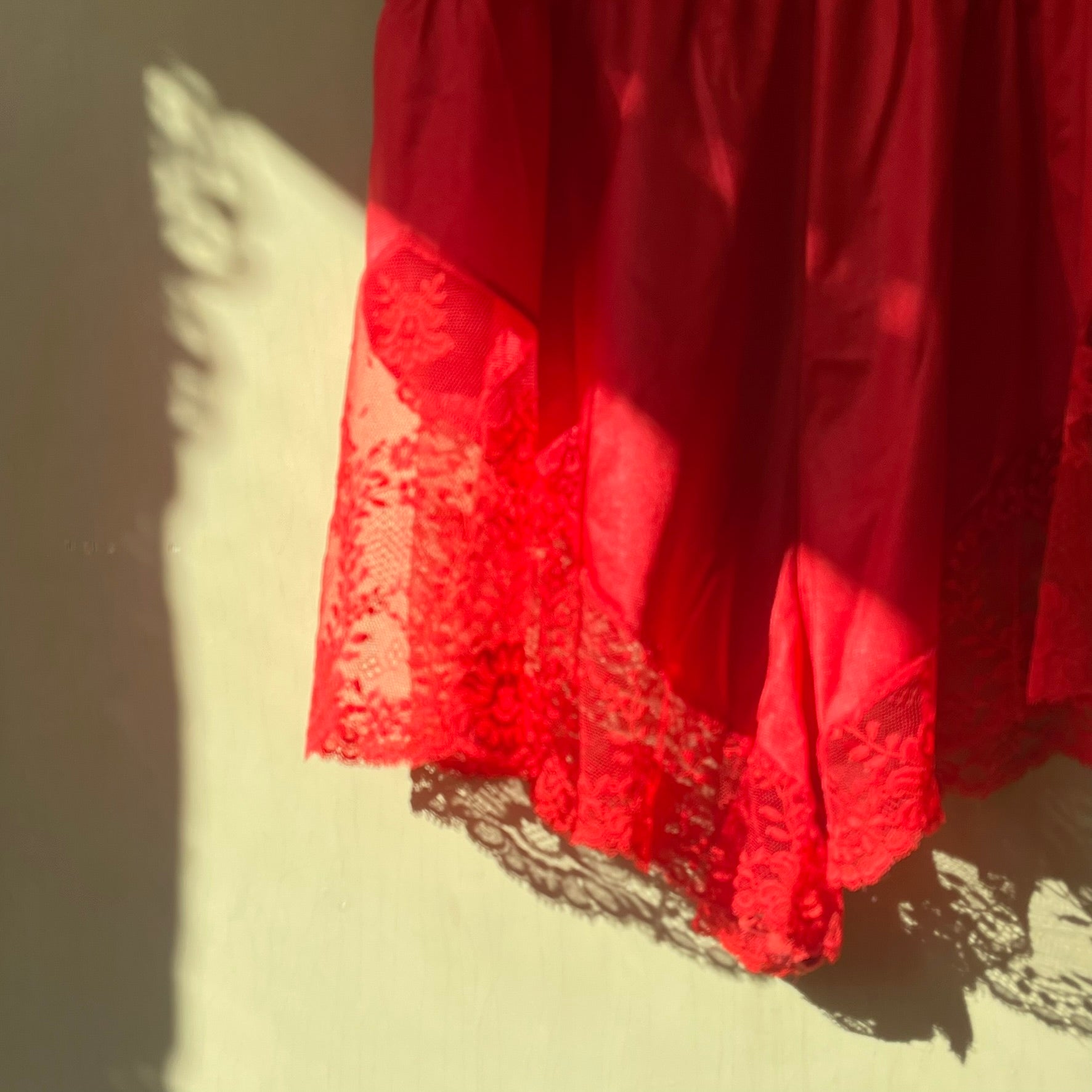 Vintage 1990s Red Lace Romper - Lejaby French Lingerie Playsuit