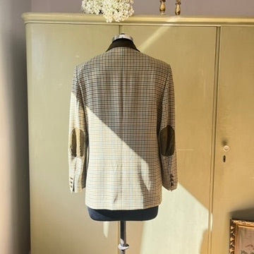 Vintage 1990s Houndstooth Pure Wool Blazer