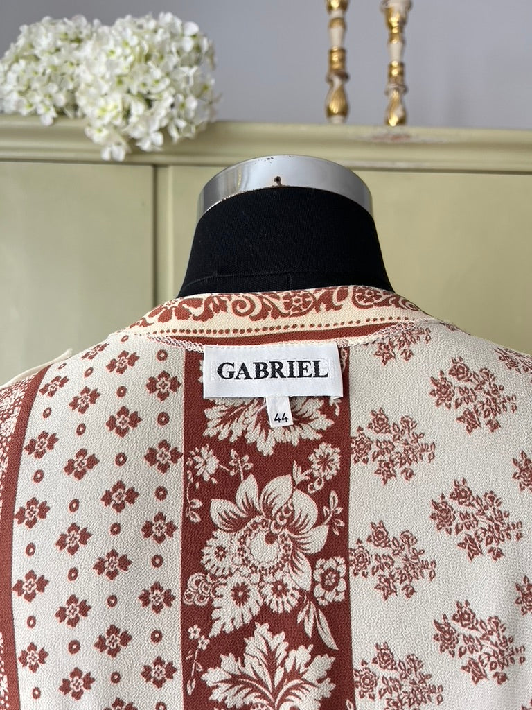 Vintage Y2K Mixed Print Midi Dress - Bohemian Patchwork Design by Gabriel