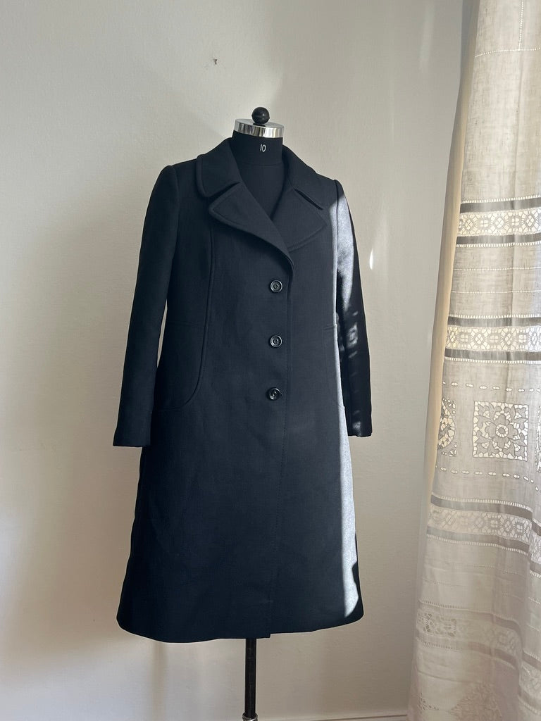 Vintage Pure Wool Coat - Classic 1960s Mid-Century Elegance