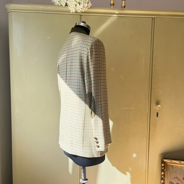 Vintage 1990s Houndstooth Pure Wool Blazer
