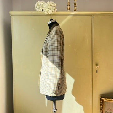 Vintage 1990s Houndstooth Pure Wool Blazer