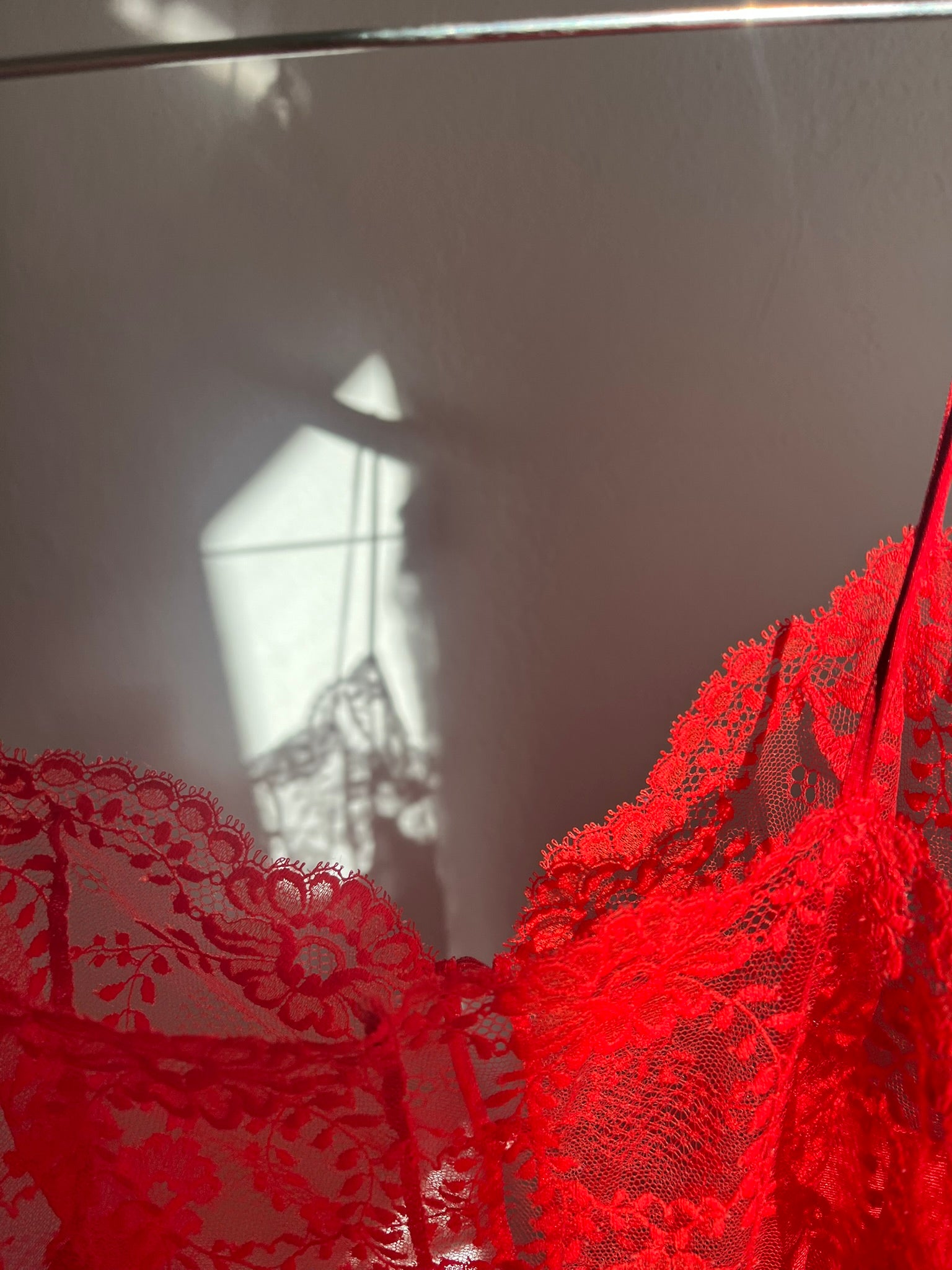 Vintage 1990s Red Lace Romper - Lejaby French Lingerie Playsuit